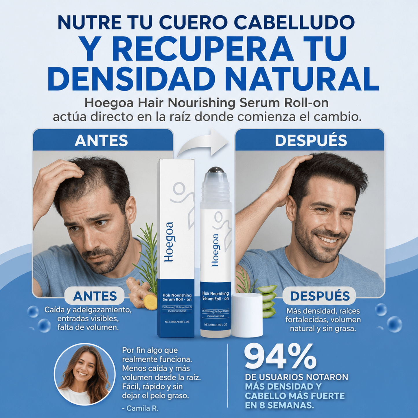 SÉRUM CAPILAR CON ROLLER PARA EL CRECIMIENTO DEL CABELLO